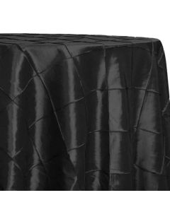 90" x 132" Pintuck Taffeta Black