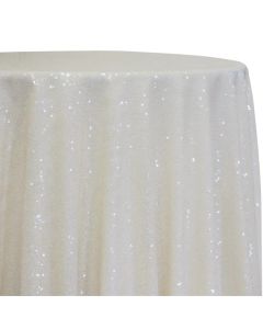 90" x 132" Glitz Sequin Ivory