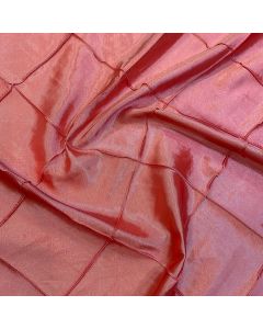 Overlay Pintuck Taffeta Coral