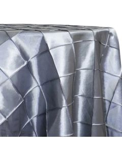 90" x 132" Pintuck Taffeta Silver