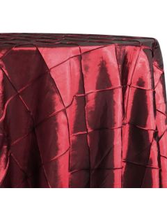 90" x 132" Pintuck Taffeta Wine